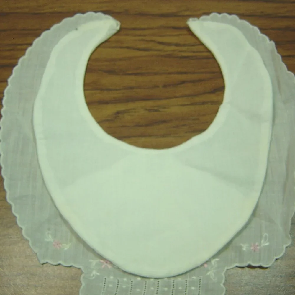 Vintage baby or girls' collar or bib-delicate with fine embroidery